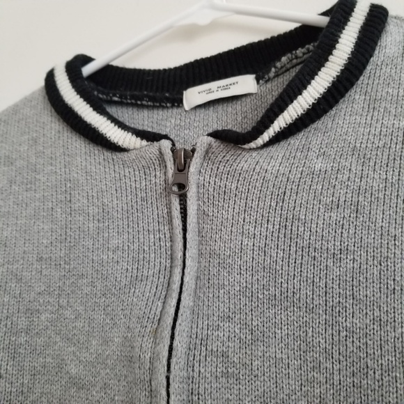 knit bomber jacket with zipper size S - Picture 5 of 5